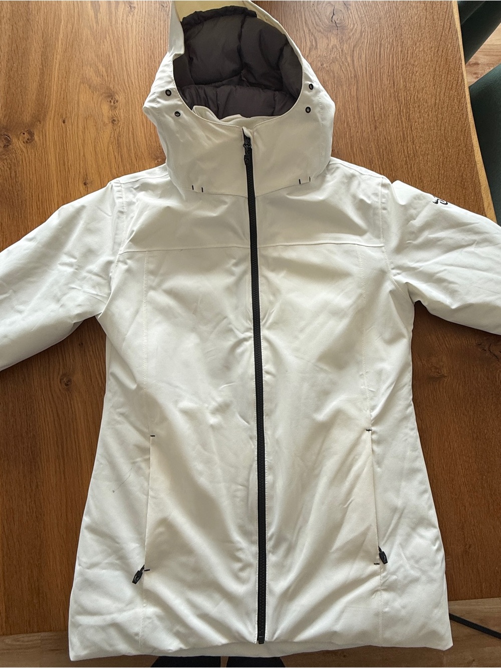 Moosejaw White Hooded Ski Jacket